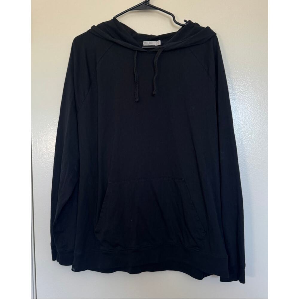 Barefoot Dreams Malibu Collection Men's Pima Jersey Pullover in Black Size XXL - Picture 3 of 5